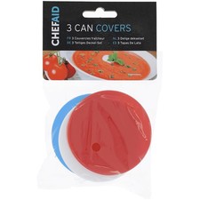 3 Plastic Can Lids Tin Covers Pet Dog Cat Food Reusable Caps Tops Fresh Storage