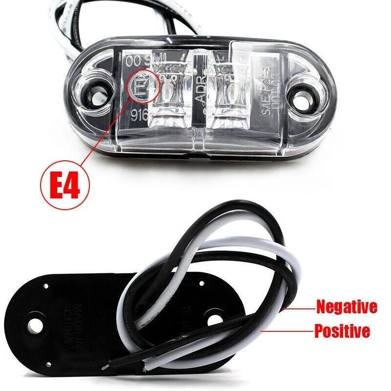 10X Marker Light 2.5" LED Truck Trailer Oval Clearance Side Lamp Amber Red White - Image 4 of 4