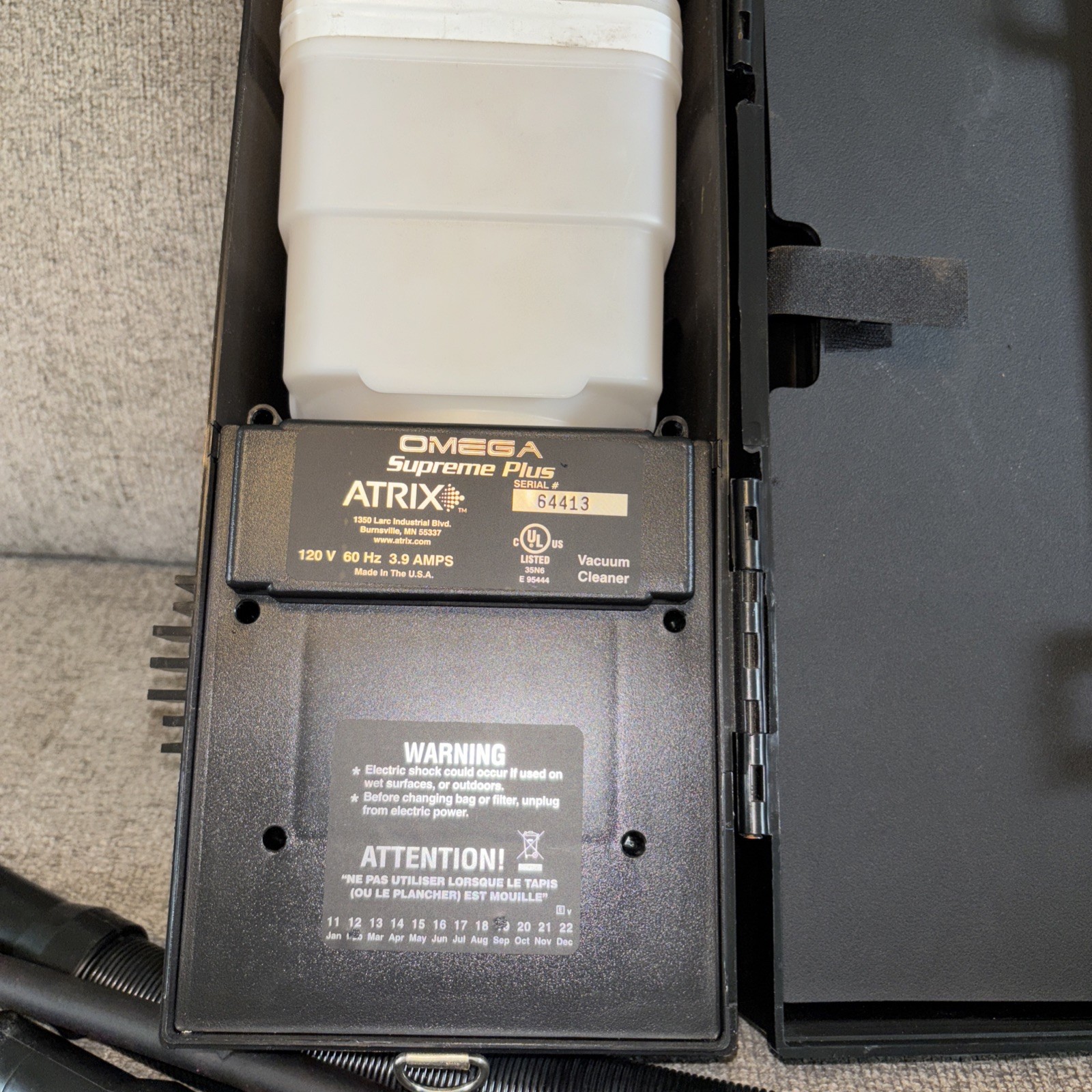 Atrix Omega Supreme Plus 110V Commercial Professional Handheld Vacuum Detailing