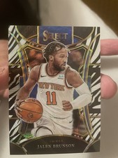 2023-24 Panini Select - Mezzanine Level Jalen Brunson #394 Zebra Prizm SSP CLEAN
