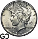 1934 Peace Dollar, Scarce Key Date, Choice Uncirculated++, Tough This Nice!