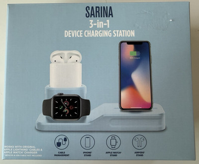 Sarina 3-in-1 Device Charging Station Dock For iPhone, Apple Watch And Air-Pods