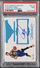 2015 Panini Flawless Super Signatures Stephen Curry #SS-SC Sapphire POP 1 PSA 9