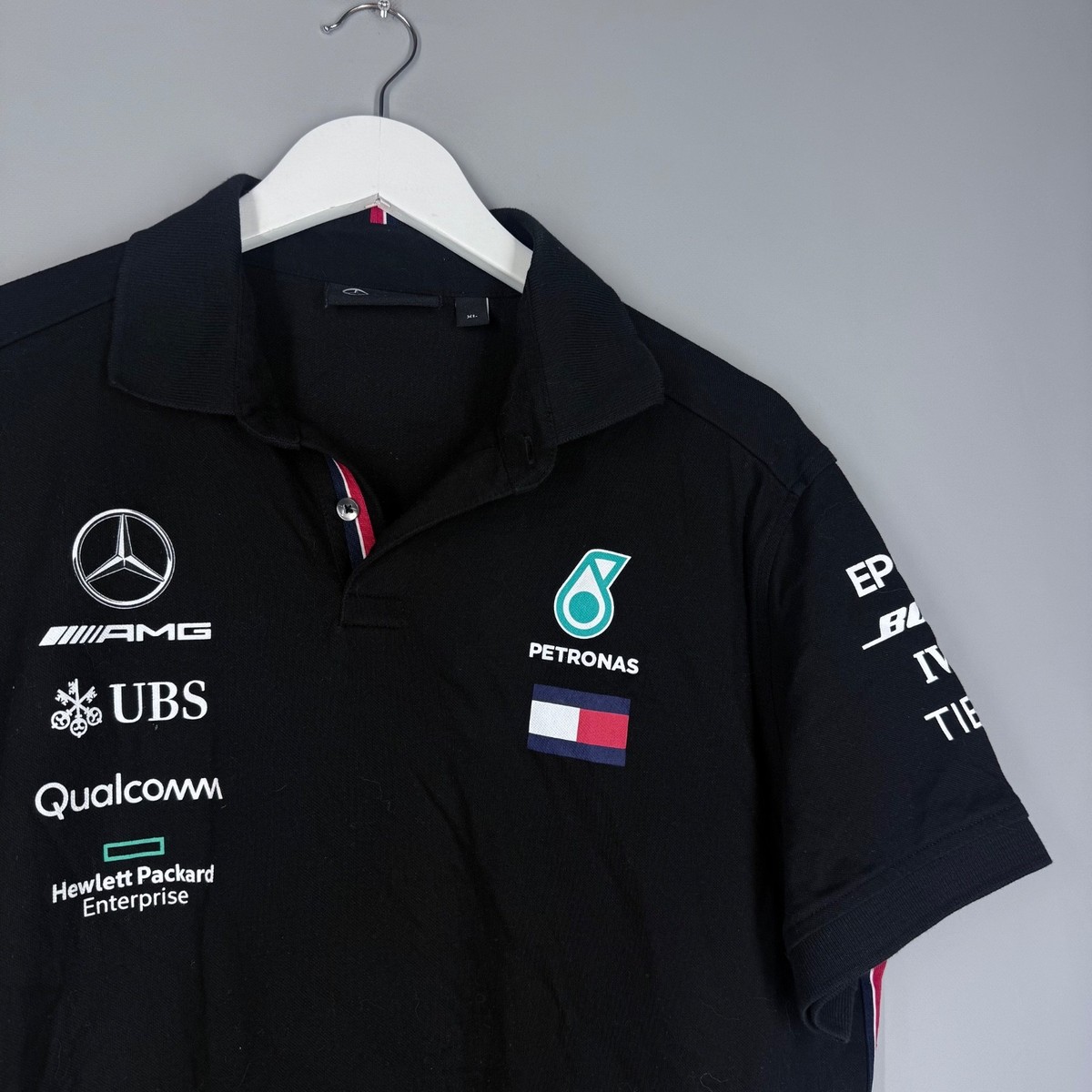 MERCEDES AMG PETRONAS MOTOSPORT TOMMY HILFIGER TEAM ISSUE POLO 