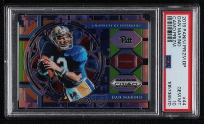 2019 Prizm Draft Stained Glass Camo 17/25 Dan Marino #44 PSA 10 GEM MT HOF 4f5