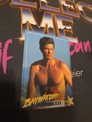 Baywatch Bios David Hasselhoff 1995 vintage Trading Card #2