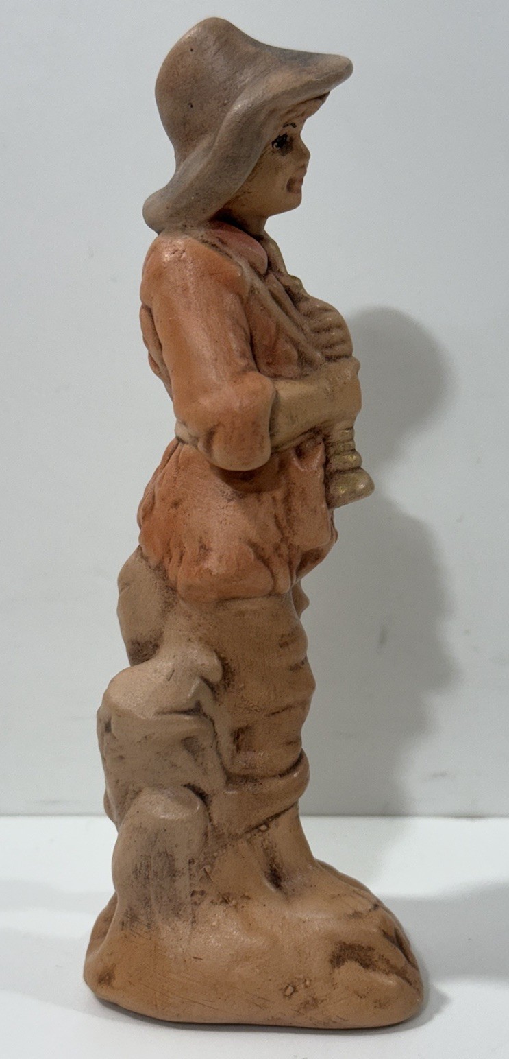 Atlantic Mold Nativity Shepherd Boy with Flute Horn Ceramic Replacement