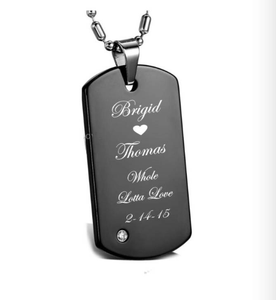 costume dog tag necklace