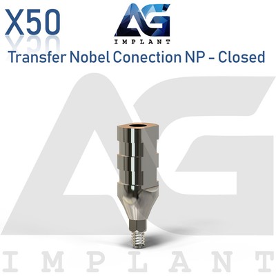 50 Impression Transfer Closed Tray Conical Connection NP 2.25mm Titanium 