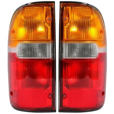 Pair Tail Lights Rear Brake Lamps w/Bulbs For Toyota Tacoma 1995-2000 DOT/SAE