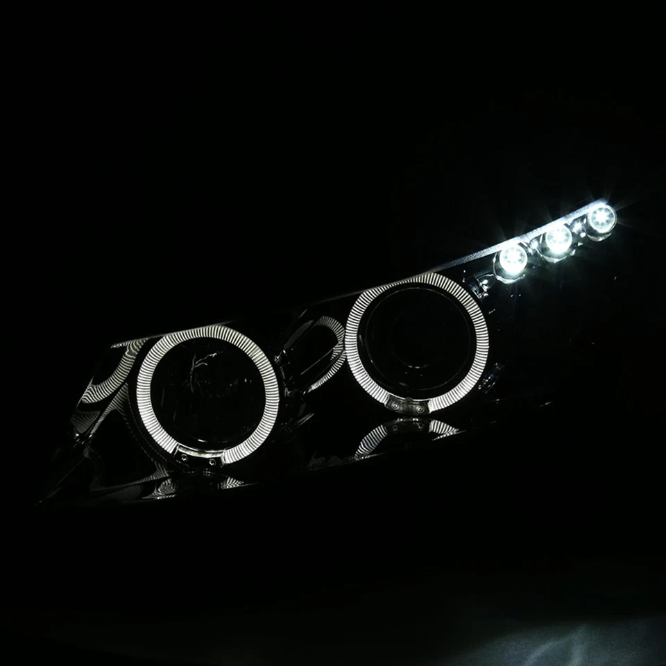 Lámpara de faro proyector LED DRL halo ahumado para 08-12 Honda Accord 2 puertas cupé Foto 2 de 4