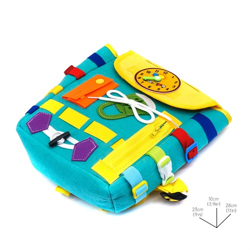 School Bag Toy Kids Skills Sensory Developing Basic Montessori Skill Educational - Picture 9 of 17