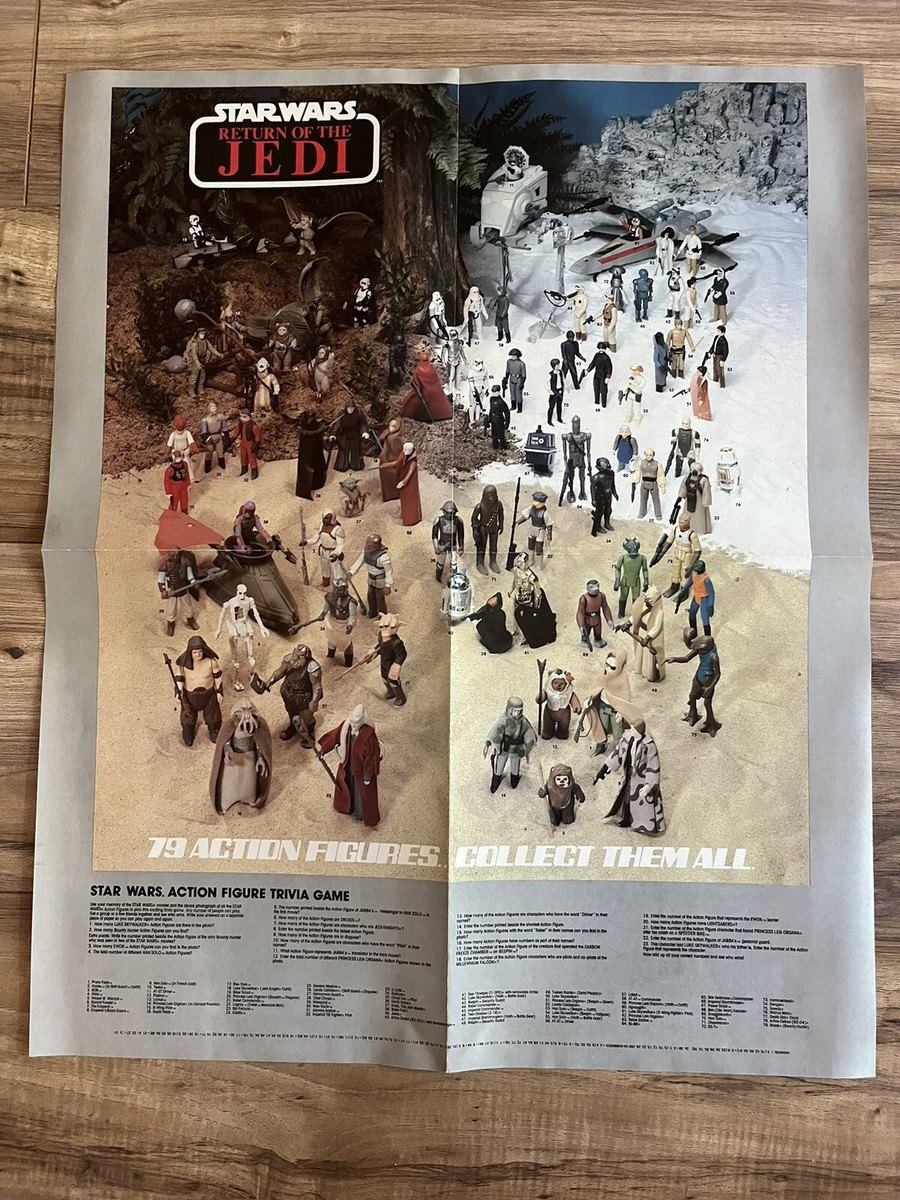 VTG 1984 ROTJ Kenner 79 Figure Poster Star Wars Is Forever 18x22