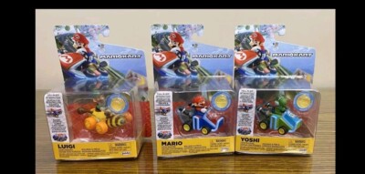 Mario Kart Coin Racers Super Mario, Luigi & Yoshi Jakks Nintendo Figures Car New