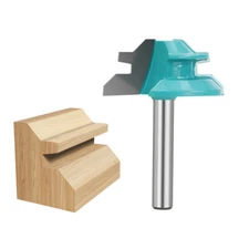 1pc 45 Degree Joint Milling Router Bit Drawer Lock Miter Router Bit 1/2''Shank
