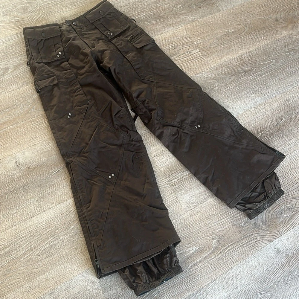 burton nylon snowboarding lined wide leg style 87380 pants