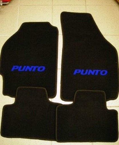 Tapis de sol pour Fiat Punto 3 moquette auto noire bleue sur mesure