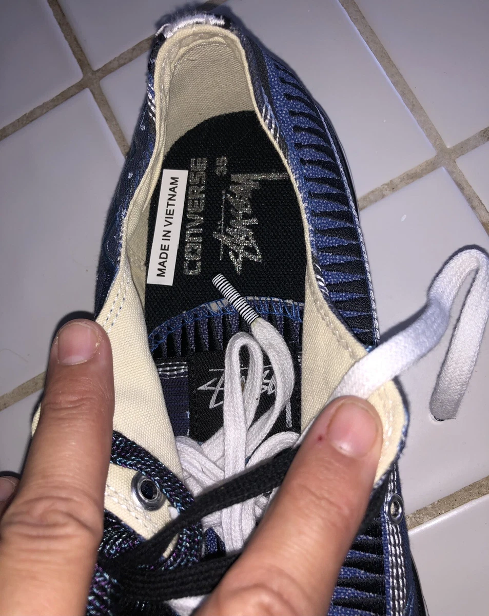 Stussy X Converse Chuck Taylors Low 70 Ox Tom Tom Print Mens US 10.5 New No Box