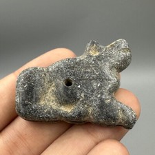 Wonderful unique ancient Bactrain Roman black stone animal amulet
