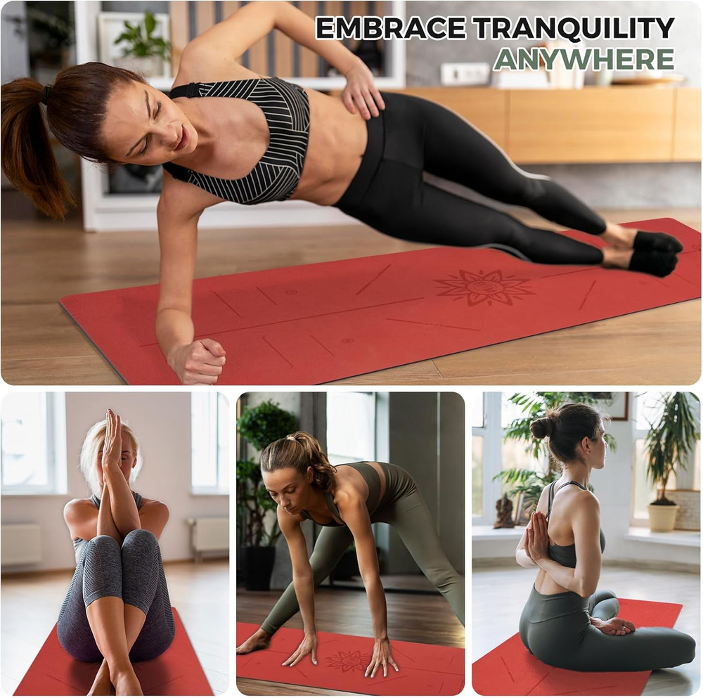Non-Slip Yoga Mat with Carrying Strap for Home Yoga Pilates and Meditation Non-Slip Yoga Mat with Carrying Strap for Home Yoga Pilates and Meditation