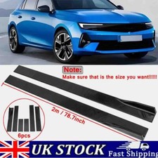 For Vauxhall Opel Astra H VXR 78.7" Gloss Side Skirt Rocker Panel Extension Lip