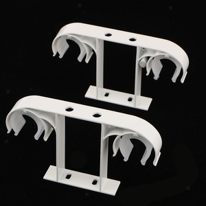 Details About 2pcs Double Curtain Rod Bracket Holder Ceiling Mounted For 2 8cm Rod