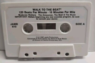 WALK TO THE BEAT 120 Beats Per Minute 18 Minutes Per Mile Cassette Tape ONLY 
