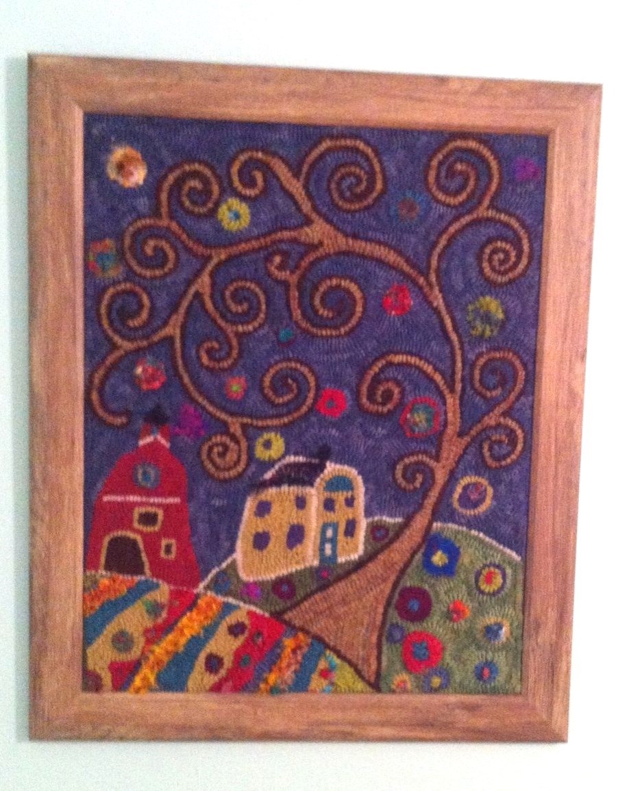 Rug Hooking Paper Pattern Abstract Paisley Folk Art Abstract
