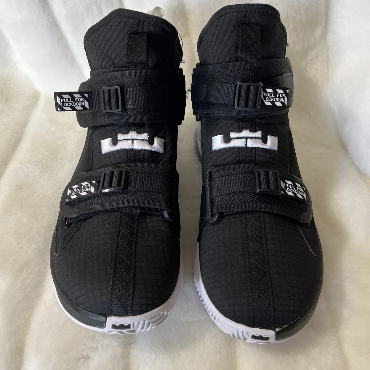 Nike LeBron Soldier Size 7.5 Black white AR4225 001 EXCELLENT eBay
