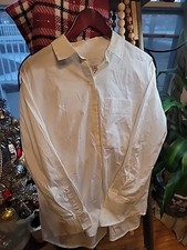 Womens White Shirt Button Down Size Med. Work Shirt New