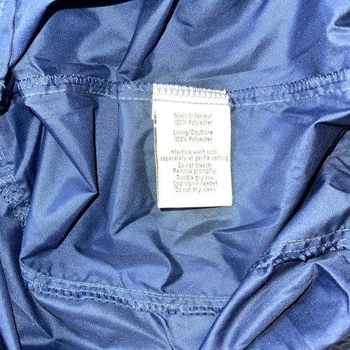 Mens Snap-on Jacket Windbreaker Large Blue Pullover Lightweight North End - Picture 5 of 6