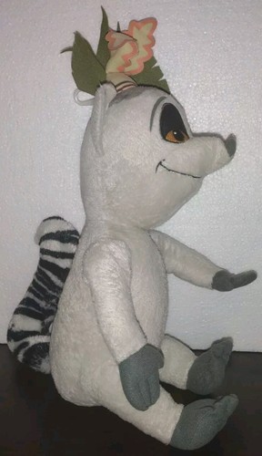 2009 Penguins Madagascar 15" KING JILIAN LEMUR Plush Soft Toy Stuffed Animal (R - Picture 2 of 4