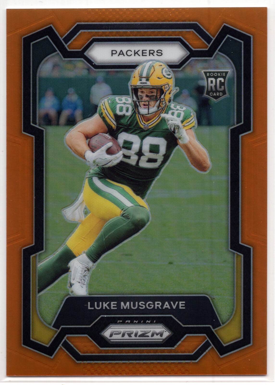 2023 Panini Prizm LUKE MUSGRAVE #337 Orange Prizm RC /249-Packers