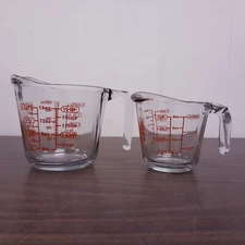 Anchor Hocking Open Handle Measuring Cup Set, 2/Piece red letter 1 cup, 2cups