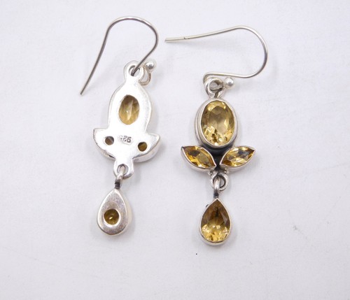 Woman's For Gift's 925 Sterling Silver Natural Multi Cut Stone Handmade Earring - Picture 13 of 16