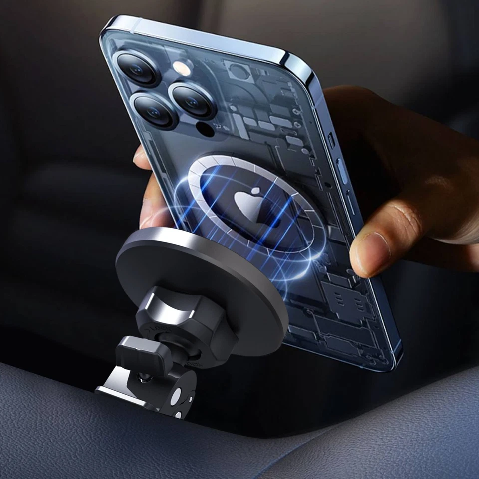 Soportes para teléfono MagSafe - Tornillo ajustable de ventilación de aire, tablero de instrumentos/parabrisas/taza de coche Foto 4 de 4
