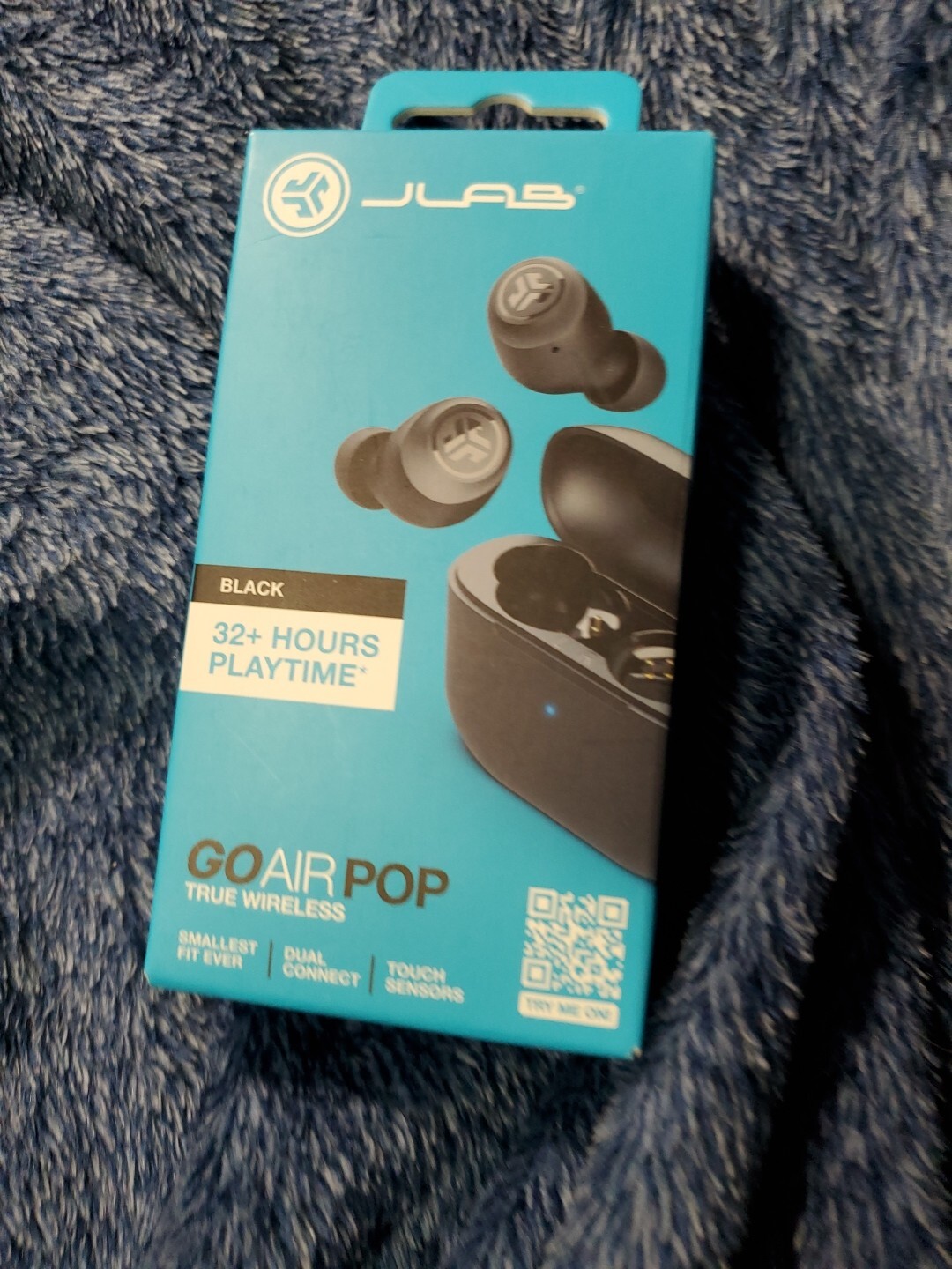 NEW JLab GO AIR POP True Wireless black Earbuds Smallest fit ever 32+ hours play