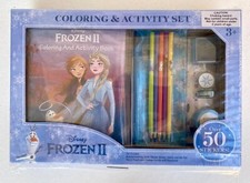 Disney Frozen II Coloring and Activity Set -colored pencils -Stickers NEW SEALED