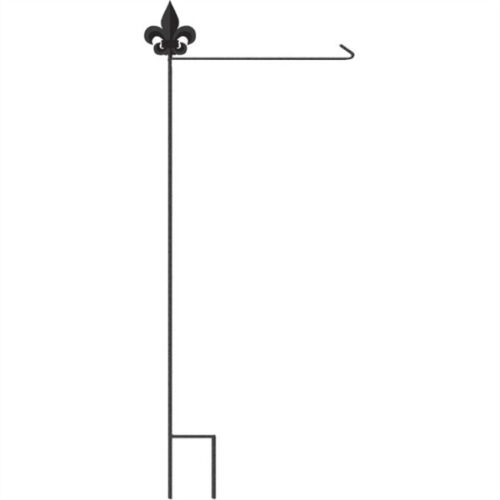 Nola Flags Fleur de lis Garden Flag Pole Banner Stand Ornamental Cast Iron Steel - Afbeelding 1 van 4