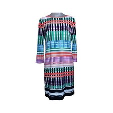 Eliza J Striped Sheath Dress Size 8P Multicolor 3/4 sleeves  lined