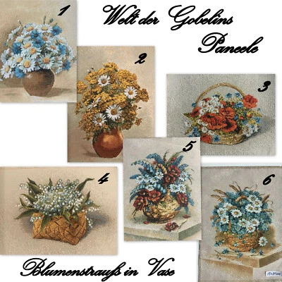 MARKENLOS Gobelin Paneele Dekostoff Basteln Stoff Blumen Knopflochblume Boutonnière 17x23