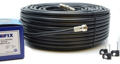 SB 10M Metros Negro RG6 Satélite Freesat Cable Plomo para Sky Plus HD TV Coaxial