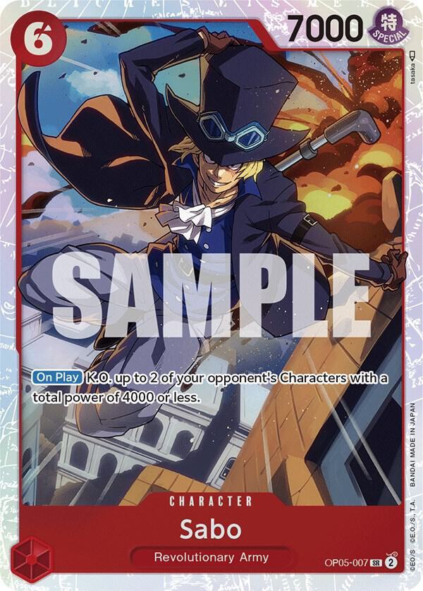 SABO OP05-007 SR AWAKENING OF THE NEW ERA ONE PIECE ENGLISH (SUPER RARE, NM)