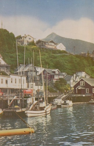 Fishing Port - Ketchikan, Alaska - unposted RPPC - Bild 1 von 3
