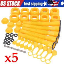 5X Replacement Gas Can Spout Nozzle Vent Kit For Plastic Gas Cans Old Style Caps