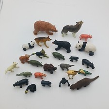 Vintage Safari LTD Lot of Bears Wolves Giraffe Hippos Gorillas Animal 25 Figures