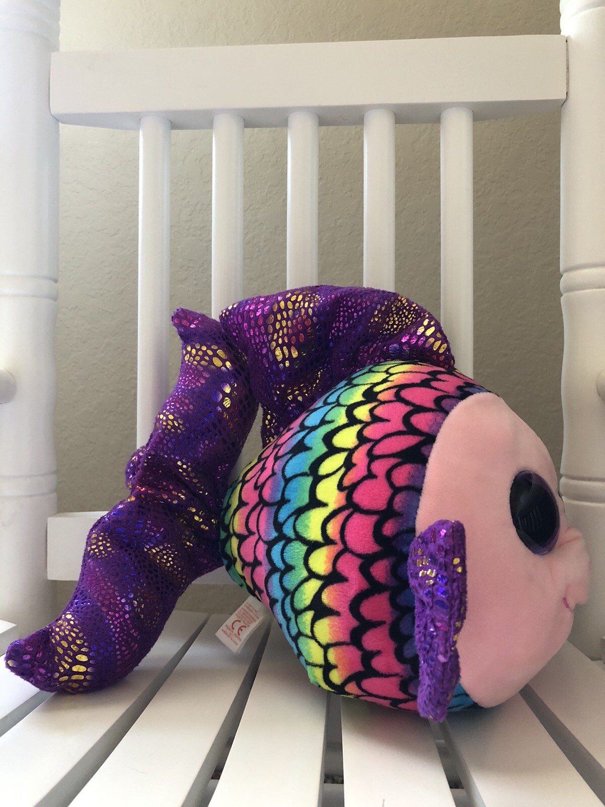 Beanie Boos Flippy the Rainbow Fish 9 Inch Purple Shimmer Plush-image