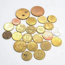 Arcade and Carousel Tokens Lot of 23 Vintage Lot Variety Hoffman Mint SC820