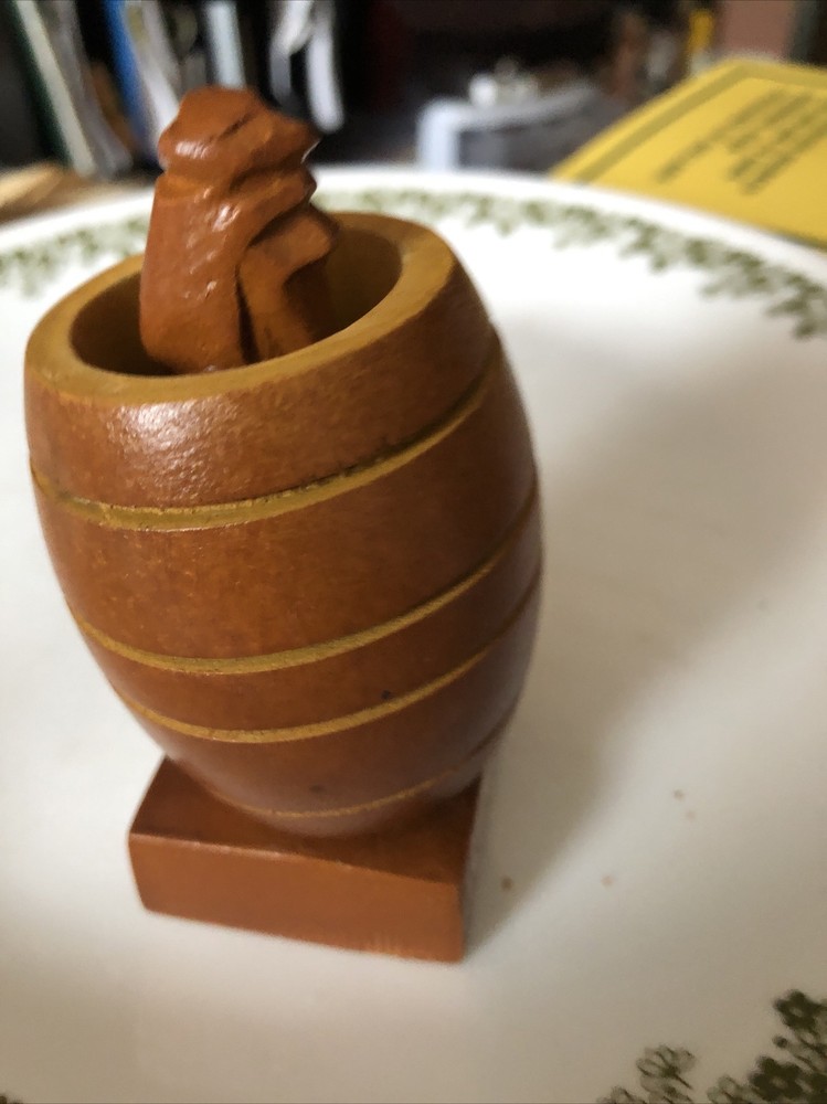 man in a barrel 4” Tall