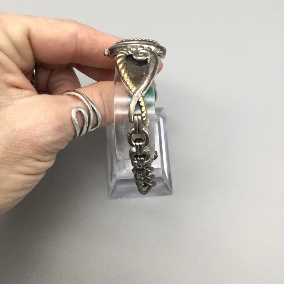 Reloj Brighton Charleston Mujer 24mm Tono Plateado Dorado Batería Nueva 8.25" Foto 4 de 4